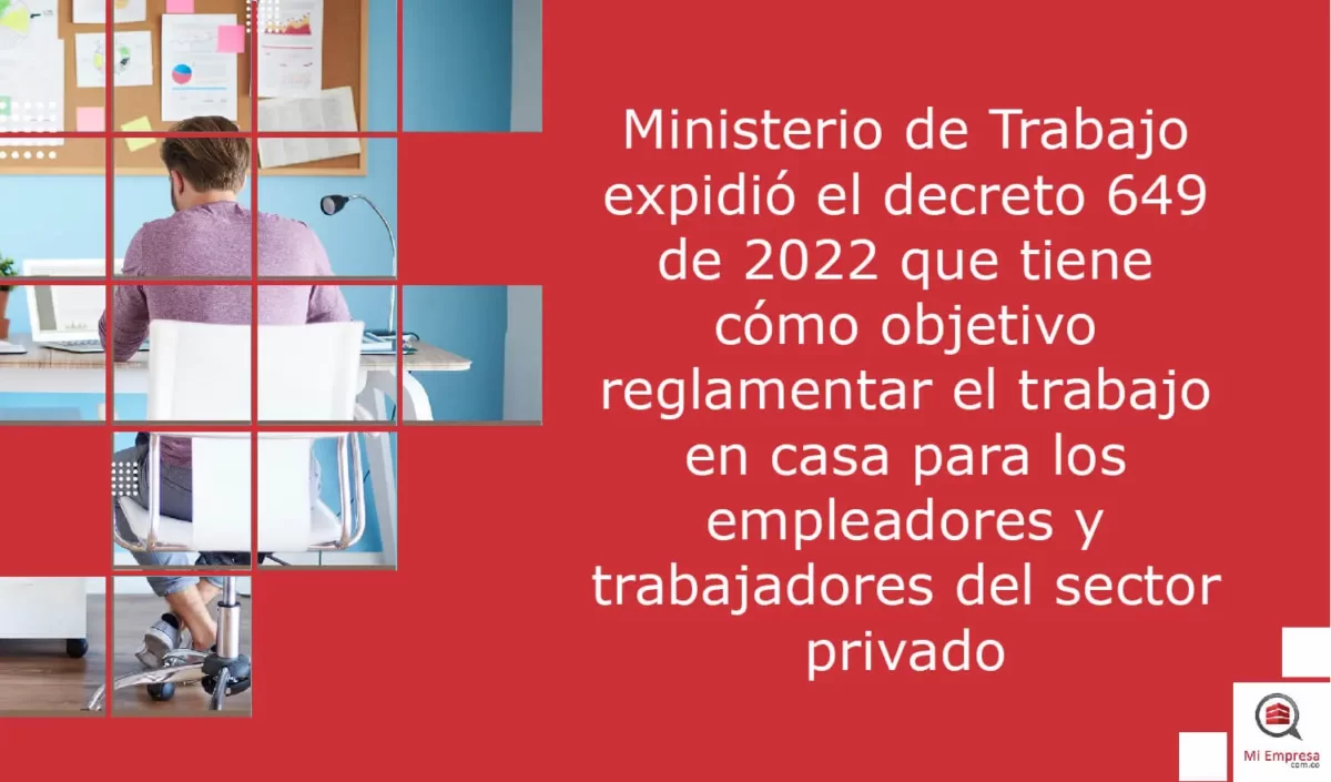 Mintrabajo reglamenta el trabajo en casa